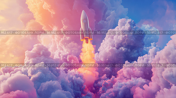 velocity flowing rocket ai generated. Стоковое AI-изображение, AI-художник Vectorwin / Фотобанк Лори