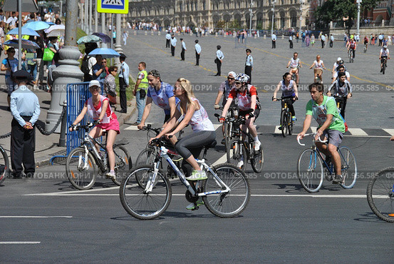Велопробег по Бульварному кольцу, 20 июля 2014 года. Редакционное фото, фотограф lana1501 / Фотобанк Лори