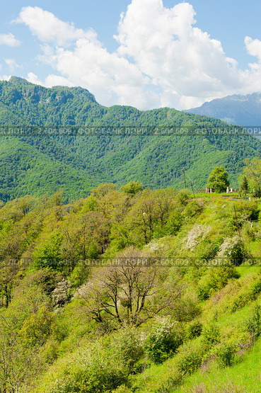 Вид из Монастыря Гандзасар. Нагорный Карабах (2011 год). Стоковое фото, фотограф E. O. / Фотобанк Лори