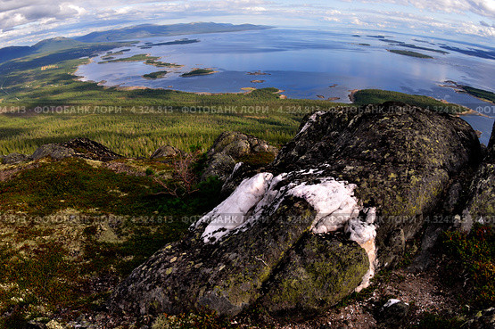 Вид с горы на Белое море. Стоковое фото, фотограф MerSavets / Фотобанк Лори