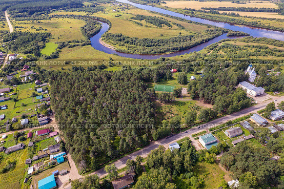 Вид с высоты на подосиновский парк (аэросъемка 2023 года) Стоковое фото, фотограф Владислав Самошкин / Фотобанк Лори