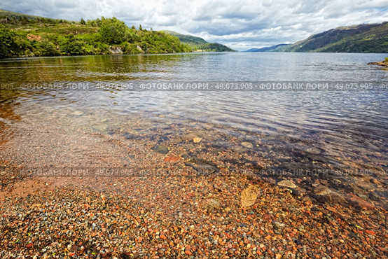 View at Loch Ness , the most famous scottish lake, Fort Augustus, Scotland. Стоковое фото, агентство Ingram Publishing / Фотобанк Лори