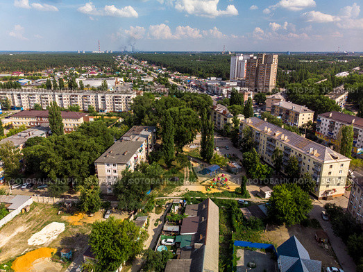 view of Levoberezhny district and Zoya Kosmodemyanskaya street in Lipetsk, Russia (2018 год). Стоковое фото, фотограф Володина Ольга / Фотобанк Лори