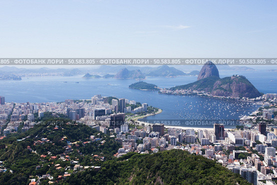 view of the Rio de Janeiro and Pao de Acucar. Стоковое фото, агентство Ingram Publishing / Фотобанк Лори