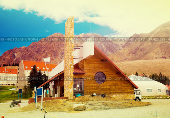 View of town of Las Lenas, Patagonia, Argentina. Стоковое фото, фотограф Яков Филимонов / Фотобанк Лори