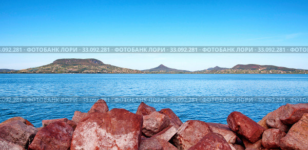 View to Badacsony at Lake Balaton,Hungary. Стоковое фото, фотограф Gábor Páll / PantherMedia / Фотобанк Лори
