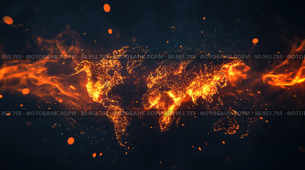 visualization exploding map ai generated. Стоковое AI-изображение, AI-художник Vectorwin / Фотобанк Лори