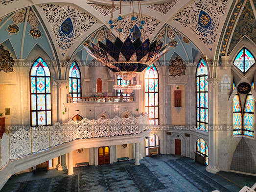 Внутри мечети Кул Шариф. Казань. Редакционное фото, фотограф Мария Сергеева / Фотобанк Лори