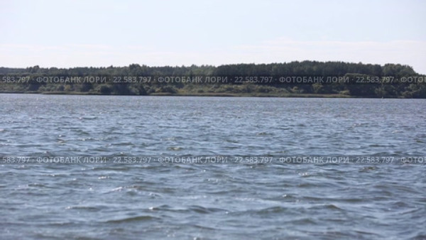 Водная гладь озера летом. Стоковое видео, видеограф Бубнов Дмитрий / Фотобанк Лори
