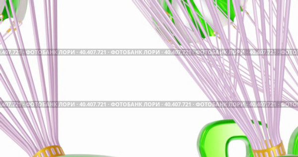 Восемьдесят процентов летят на парашютах. Стоковая анимация, аниматор WalDeMarus / Фотобанк Лори