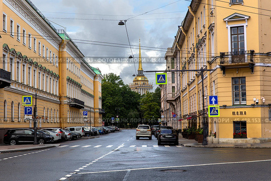 Voznesensky prospect in the city of Saint Petersburg. Russia (2024 год). Редакционное фото, фотограф Евгений Ткачёв / Фотобанк Лори