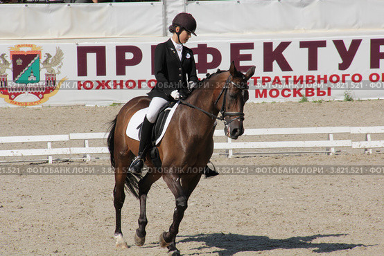 Всероссийские детские соревнования по выездке 2011 г. Д. Секулич/Белвест. Поворот. Редакционное фото, фотограф Устинова Мария / Фотобанк Лори