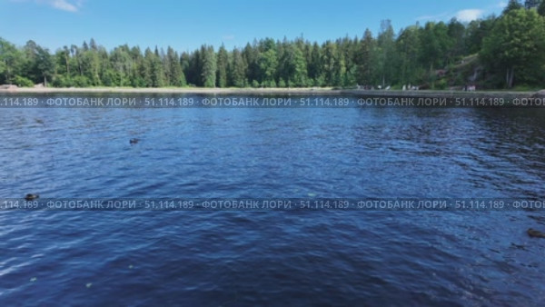 Vyborg Bay in Monrepos Park in Vyborg. Стоковое видео, видеограф Наталия Попова / Фотобанк Лори