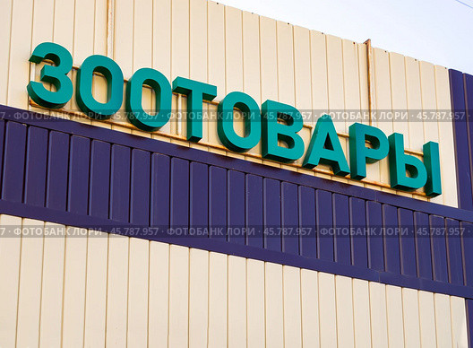Вывеска магазина "Зоотовары" Стоковое фото, фотограф Вячеслав Палес / Фотобанк Лори