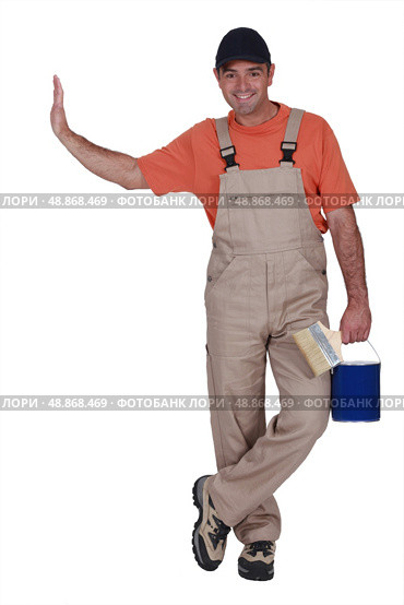 Wall Painter supported. Стоковое фото, агентство Ingram Publishing / Фотобанк Лори