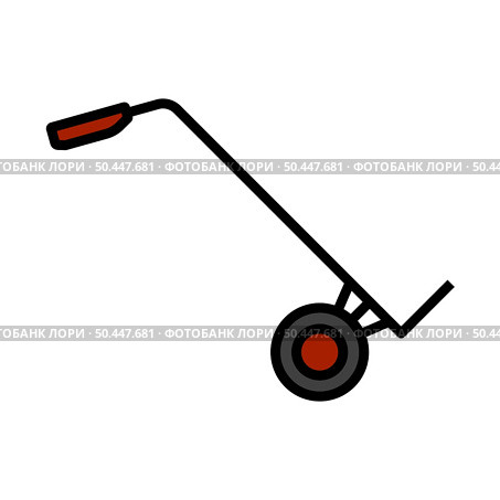 Warehouse Trolley Icon. Editable Bold Outline With Color Fill Design. Vector Illustration. Стоковая иллюстрация, агентство Ingram Publishing / Фотобанк Лори