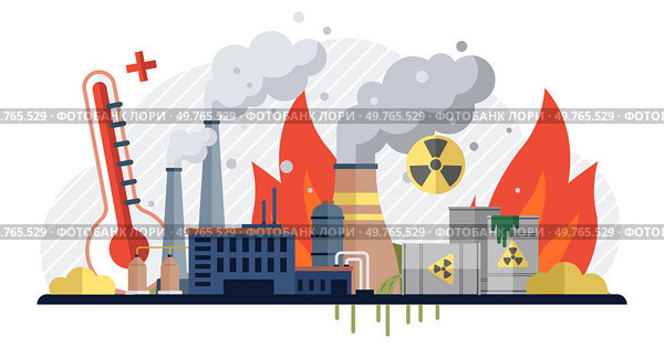 Waste pollution vector illustration. Effective waste management practices can mitigate negative effects waste pollution The pollution and dirt resulting from waste mishandling harm both humans. Waste pollution. Waste management practices should prioritize ecological sustainability and minimize pollution. Стоковая иллюстрация, агентство Ingram Publishing / Фотобанк Лори
