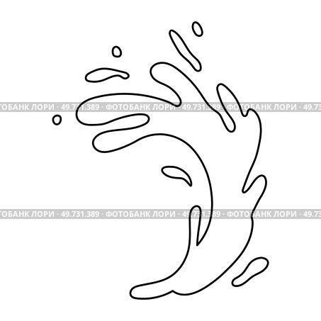 Water and juice splash liquide. One line stroke outline vector Illustration Fresh juice splashed, energetic portrayal of thirst-quenching goodness A wave shape, tribute to oceans persistent dance. Water and juice splash liquide. Fresh juice splashed, tangy explosion of color and taste A wave shape, timeless symbol. Стоковая иллюстрация, агентство Ingram Publishing / Фотобанк Лори
