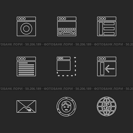 website , web , user interface , web app , internet , website , dwonloading , uploading, user design , icon, vector, design,  flat,  collection, style, creative,  icons , . Стоковая иллюстрация, агентство Ingram Publishing / Фотобанк Лори