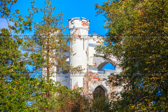 White ancient castle in Mon Repos park (2021 год). Стоковое фото, фотограф Поликарпов Владимир Владимирович / Фотобанк Лори