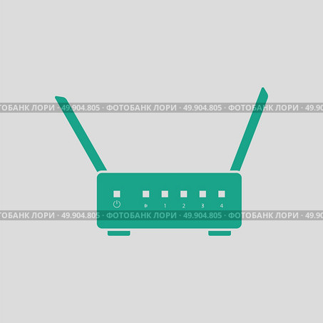 Wi-Fi router icon. Gray background with green. Vector illustration. Стоковая иллюстрация, агентство Ingram Publishing / Фотобанк Лори