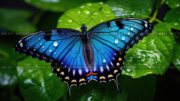 wings swallowtail blue ai generated. Стоковое AI-изображение, AI-художник Vectorwin / Фотобанк Лори