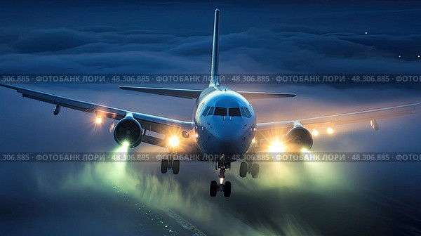 wingtip aircraft light. Стоковое AI-изображение, AI-художник Vectorwin / Фотобанк Лори