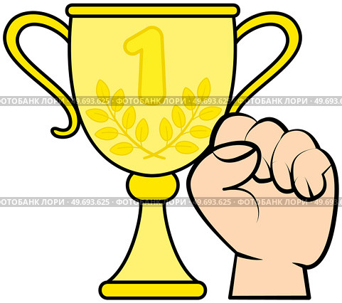 Winner trophy cup, diploma or patent. First place prize, competition champion award. Gold Cup as symbol of victory and success in contest. Winning prize honorary icon in championship isolated on white. Winner trophy cup, diploma or patent. First place prize, competition champion award, winning prize. Стоковая иллюстрация, агентство Ingram Publishing / Фотобанк Лори