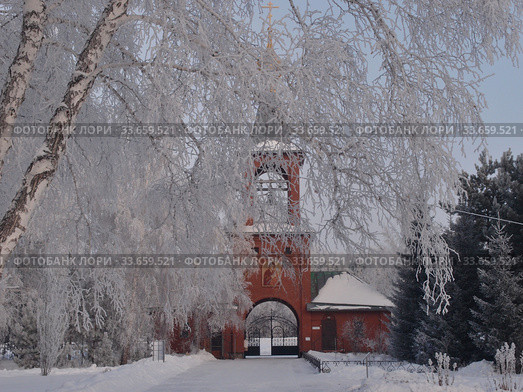 Winter view of the territory of the Achair monastery (2019 год). Стоковое фото, фотограф Александр Карпенко / Фотобанк Лори