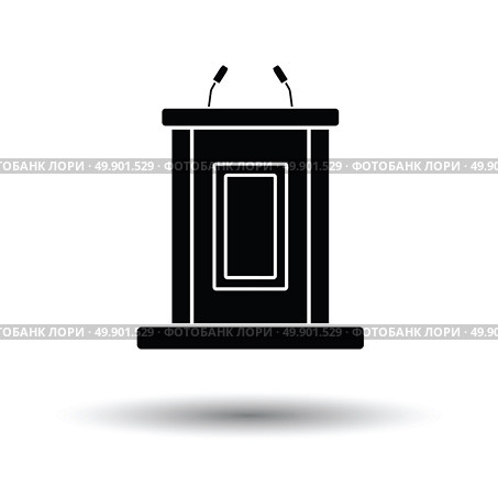 Witness stand icon. White background with shadow design. Vector illustration. Стоковая иллюстрация, агентство Ingram Publishing / Фотобанк Лори