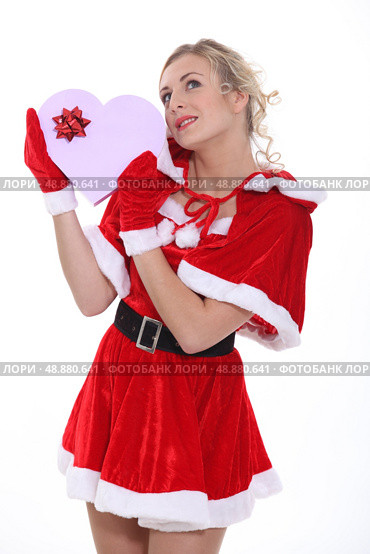 Woman dressed as Mrs Claus. Стоковое фото, агентство Ingram Publishing / Фотобанк Лори