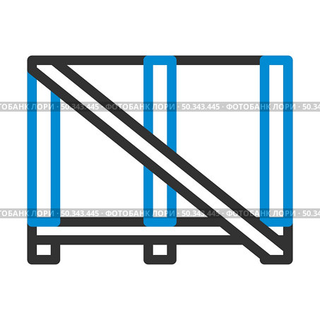 Wood Lathing For Fragile Goods. Editable Bold Outline With Color Fill Design. Vector Illustration. Стоковая иллюстрация, агентство Ingram Publishing / Фотобанк Лори