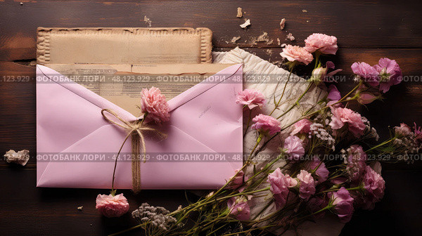 wooden pink envelope ai generated. Стоковое AI-изображение, AI-художник Vectorwin / Фотобанк Лори