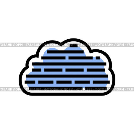 word cloud nlp color icon vector illustration. Стоковая иллюстрация, иллюстратор Vectorwin / Фотобанк Лори