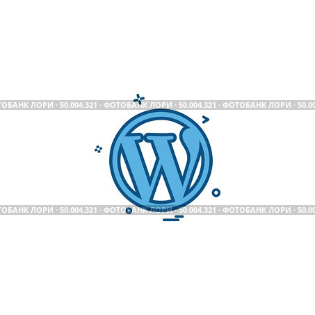 Wordpress icon design vector. Стоковая иллюстрация, агентство Ingram Publishing / Фотобанк Лори
