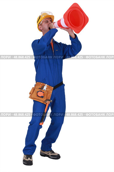 Worker signaling. Стоковое фото, агентство Ingram Publishing / Фотобанк Лори