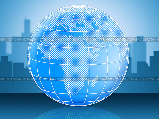 World Globe Represents Globally Globalise And Global. Стоковая иллюстрация, иллюстратор Stuart Miles / Фотобанк Лори