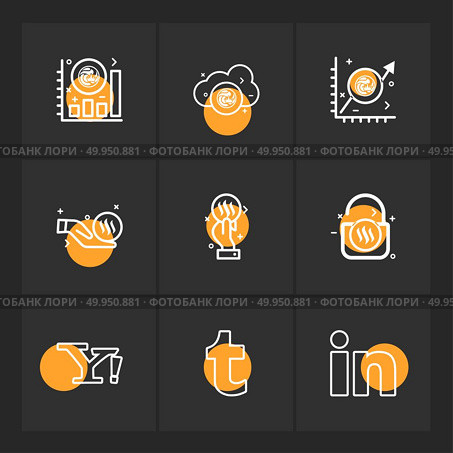 yahoo , tumblr , linkedin , Nexus , nxs , crypto , currency , crypto cuurency , money , exchange , coin , dollar , graph , icon, vector, design,  flat,  collection, style, creative,  icons. Стоковая иллюстрация, агентство Ingram Publishing / Фотобанк Лори