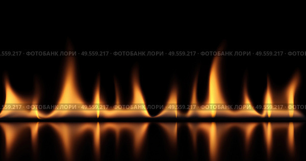 Языки огня с зеркальным отражением. Стоковое AI-изображение, AI-художник Александр Жуков / Фотобанк Лори