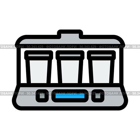Yogurt Maker Machine Icon. Editable Bold Outline With Color Fill Design. Vector Illustration. Стоковая иллюстрация, агентство Ingram Publishing / Фотобанк Лори