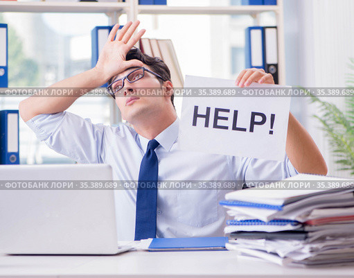 Young businessman asking for help in office. Стоковое фото, фотограф Elnur / Фотобанк Лори