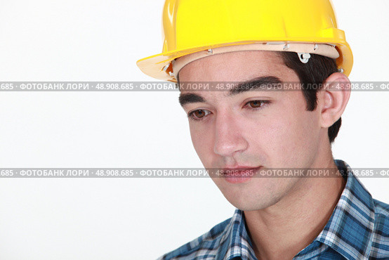 Young construction worker. Стоковое фото, агентство Ingram Publishing / Фотобанк Лори