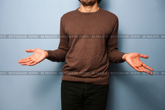 young man doesn’t know. Стоковое фото, агентство Ingram Publishing / Фотобанк Лори