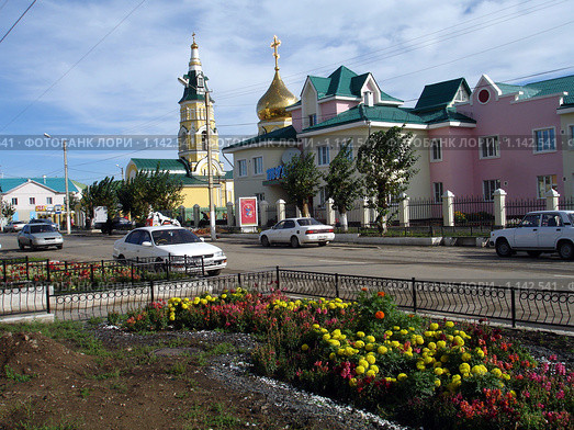 Забайкалье, п. Агинское, Свято-Никольский храм (2007 год). Редакционное фото, фотограф Валерий Лаврушин / Фотобанк Лори