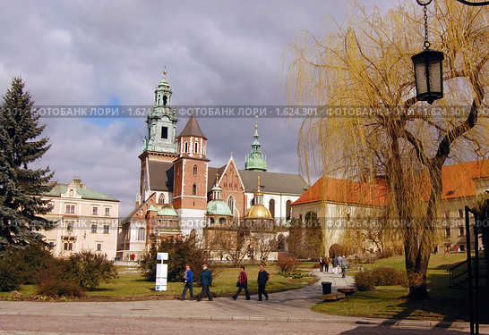 Закат на Вавельском холме (2008 год). Стоковое фото, фотограф Анна Мартынова / Фотобанк Лори