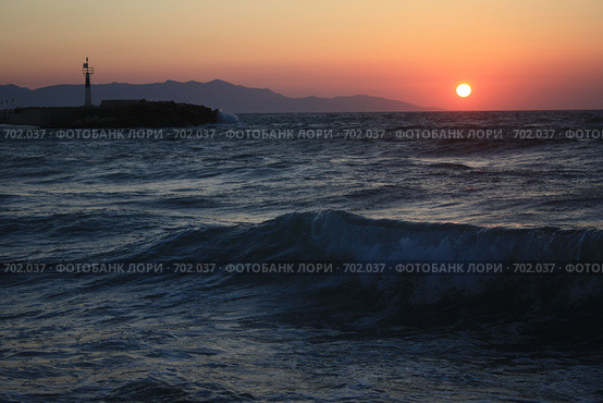 Закат над морем. Стоковое фото, фотограф Яна Королёва / Фотобанк Лори