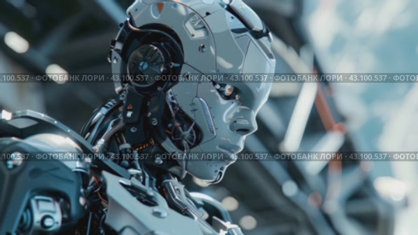 Заря будущего: робот как вершина инженерной мысли. Стоковое AI-видео, аниматор Анна Добрыдень / Фотобанк Лори
