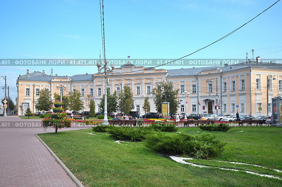 Здание Городской думы, пл.Ленина, г.Тверь (2023 год). Редакционное фото, фотограф Елена Коромыслова / Фотобанк Лори
