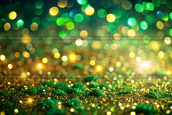 Зеленый блестящий фон - оттенки для Дня Святого Патрика. green shiny background - shades for St. Patrick's Day. Стоковое AI-изображение, AI-художник Artykris99 / Фотобанк Лори