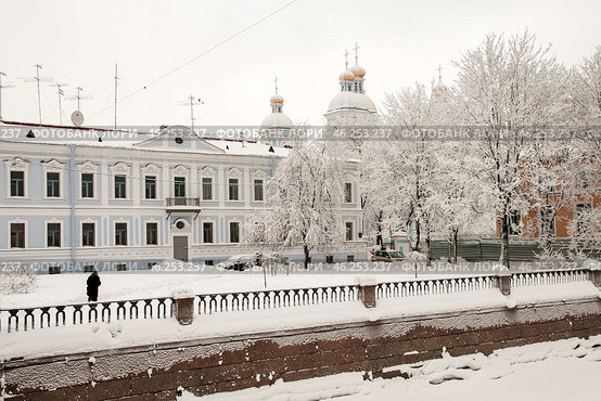 Зима в Санкт-Петербурге. Семимостье (2010 год). Стоковое фото, фотограф Александр Алексеев / Фотобанк Лори